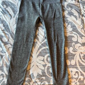 Colsie Ribbed High Waist Leggings | Gray | Size XL | Cozy Lounge / Athleisure